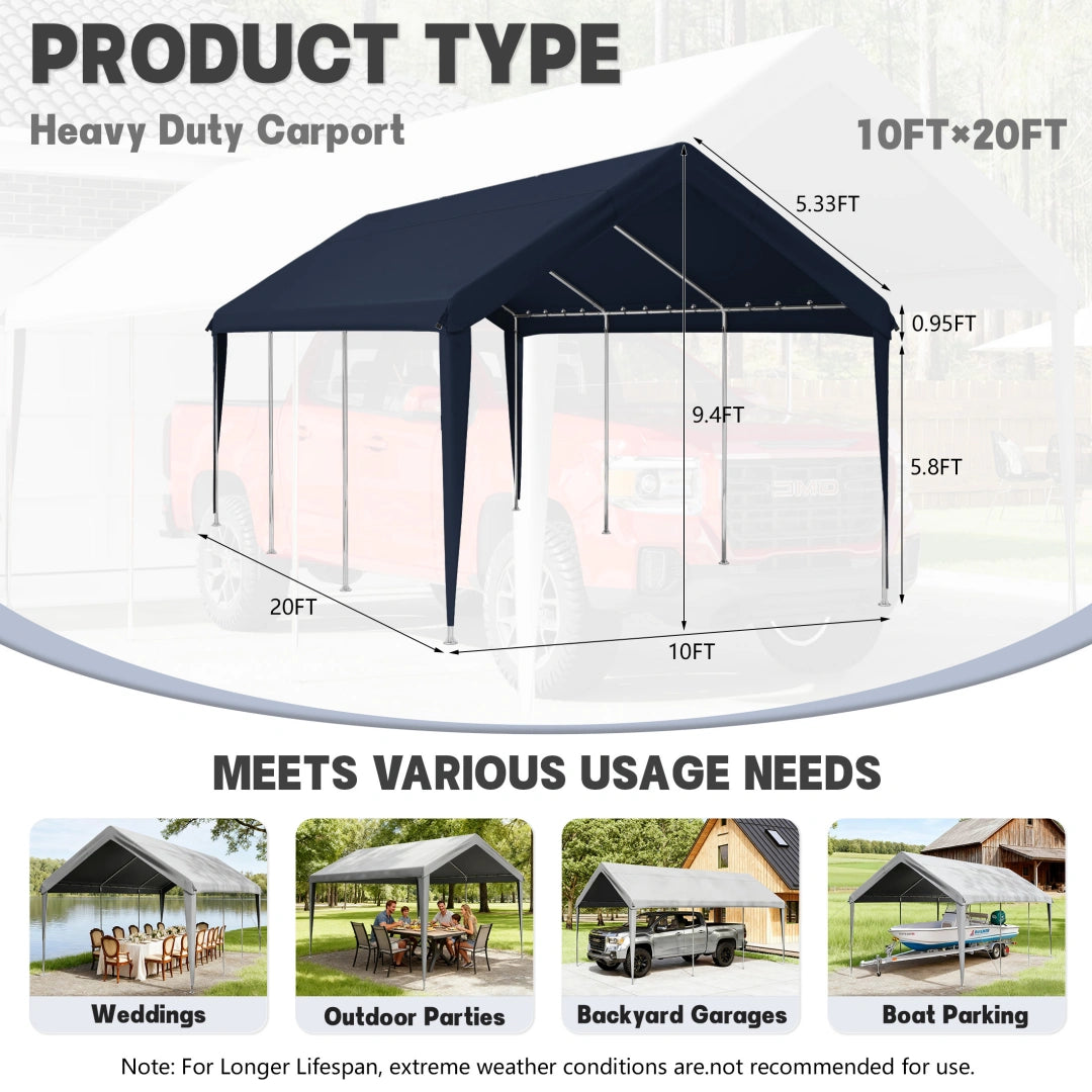 10x20-heavy-duty-carport-cover-size