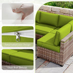 14-Piece Outdoor Sectional Replacement Cushions – Patio Cushion Set-