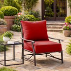 Outdoor Deep Seat Cushion Pillow Set Red