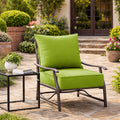 Outdoor Deep Seat Cushion Pillow Set Grass Green