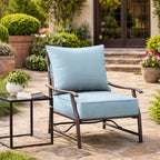 Outdoor Deep Seat Cushion Pillow Set Sky Blue