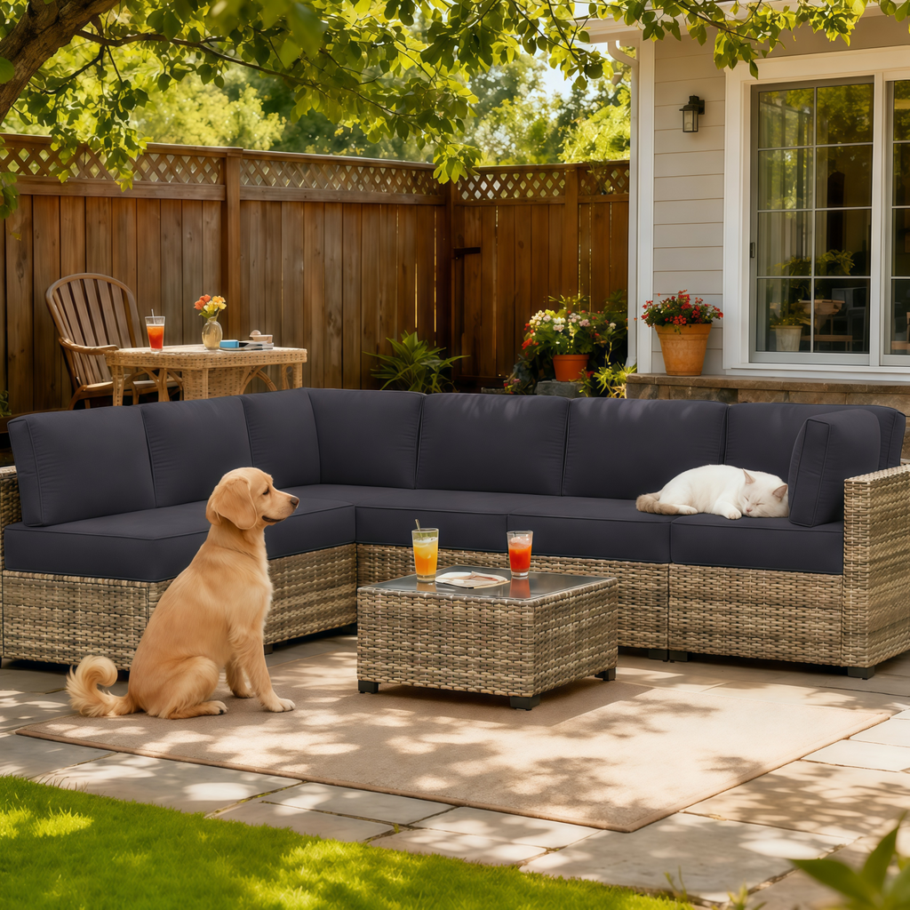 14-Piece Outdoor Sectional Replacement Cushions – Patio Cushion Set
