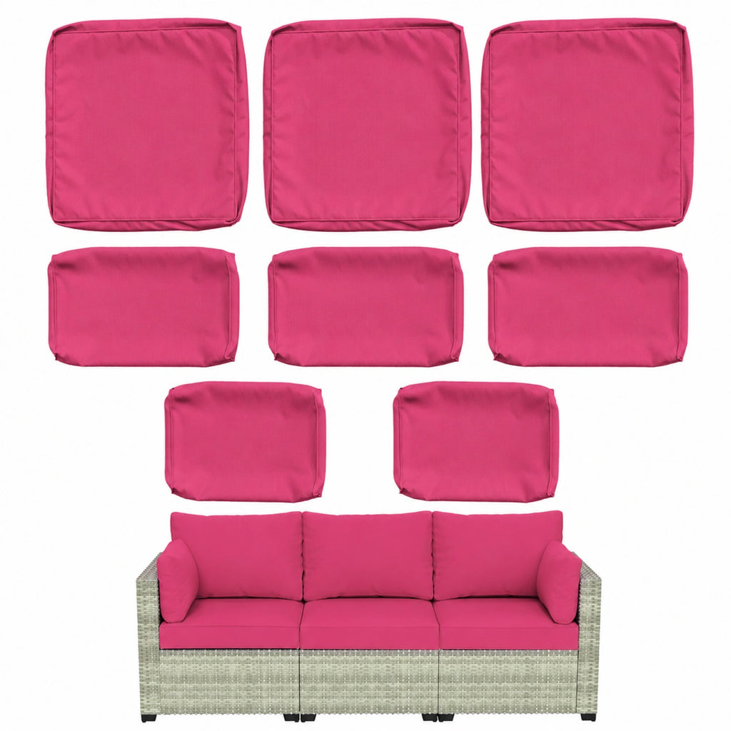 8 Piece Outdoor Patio Cushion Cover Set