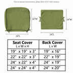 2 Pack Patio Cushion & Pillow Cover Set