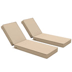 2 Pack Outdoor Chaise Lounge Cushions-