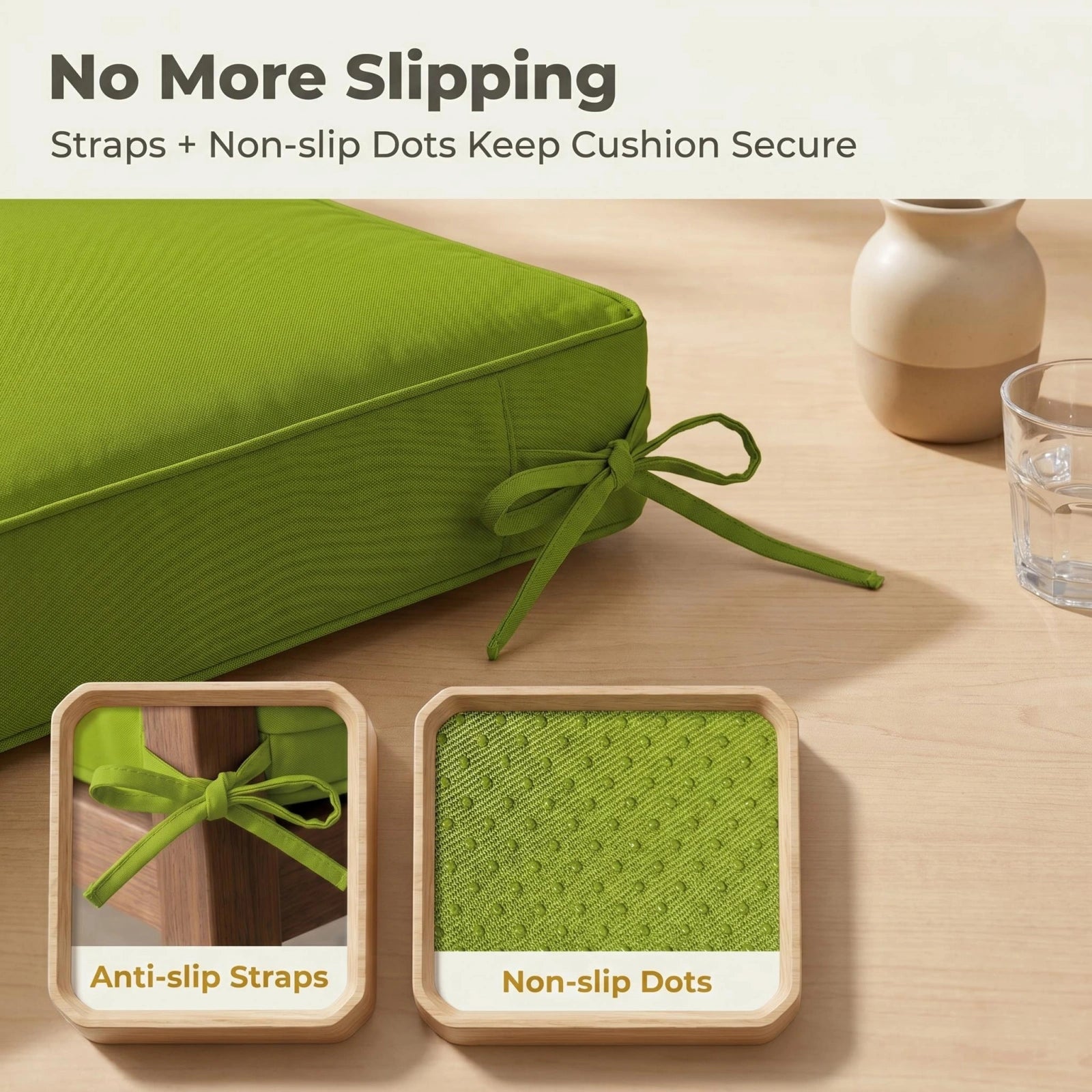2 Pack Outdoor Deep Seat Cushion Pillow Set-