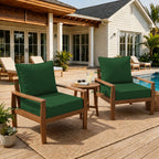 2 Pack Outdoor Deep Seat Cushion Pillow Set-Olive Green