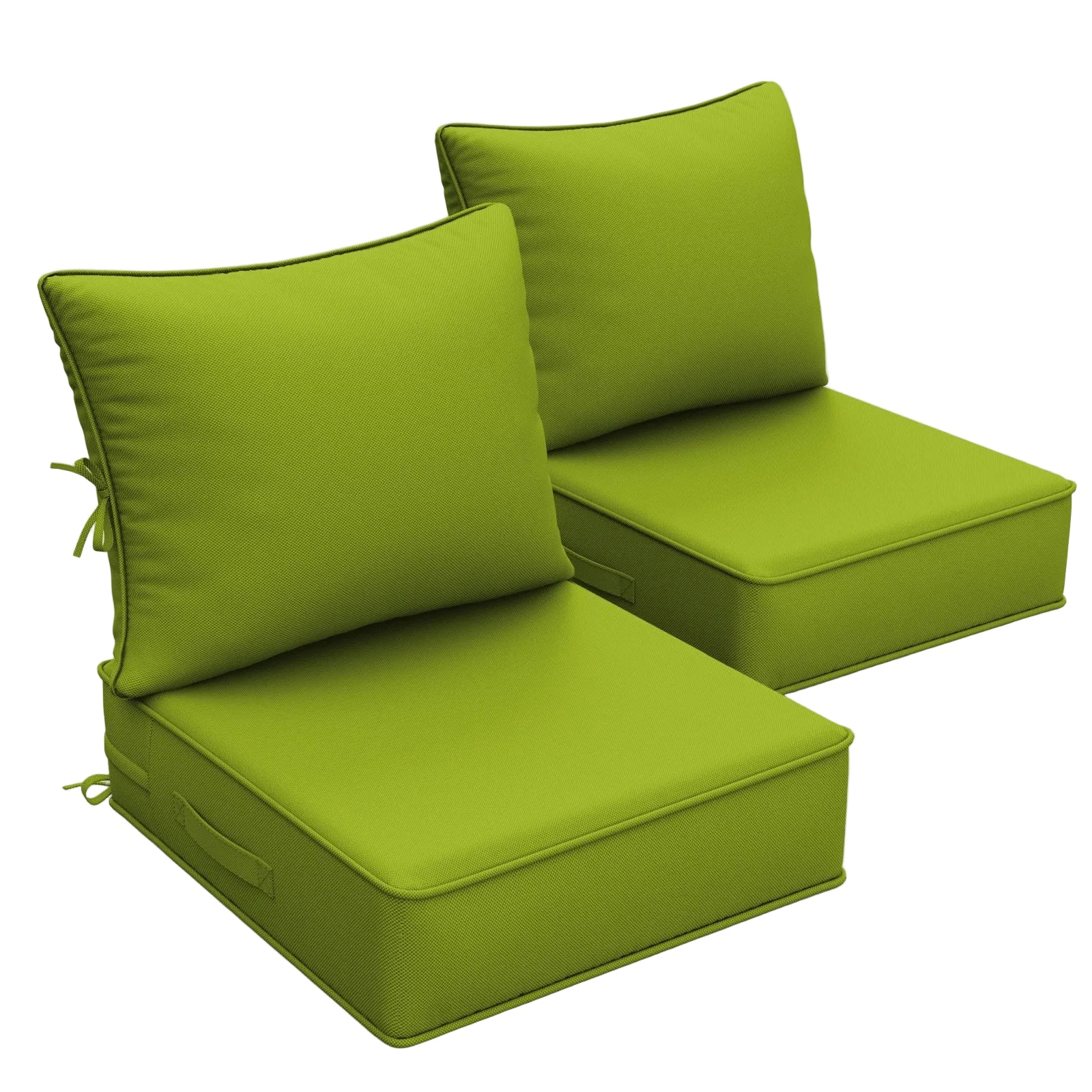 2 Pack Outdoor Deep Seat Cushion Pillow Set-