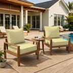 2 Pack Outdoor Deep Seat Cushions – Seat & Back Cushion Sets-Light-yellow