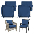2 Pack Patio Cushion & Chair Cover Set-Blue