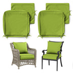 2 Pack Patio Cushion & Chair Cover Set-Grass Green