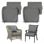 2 Pack Patio Cushion & Chair Cover Set-Light Gray