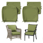 2 Pack Patio Cushion & Chair Cover Set-Light Green