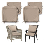 2 Pack Patio Cushion & Chair Cover Set-Sand
