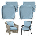 2 Pack Patio Cushion & Chair Cover Set-Sky Blue