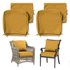 2 Pack Patio Cushion & Chair Cover Set-Yellow