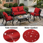 2 Pack Patio Cushion & Pillow Cover Set