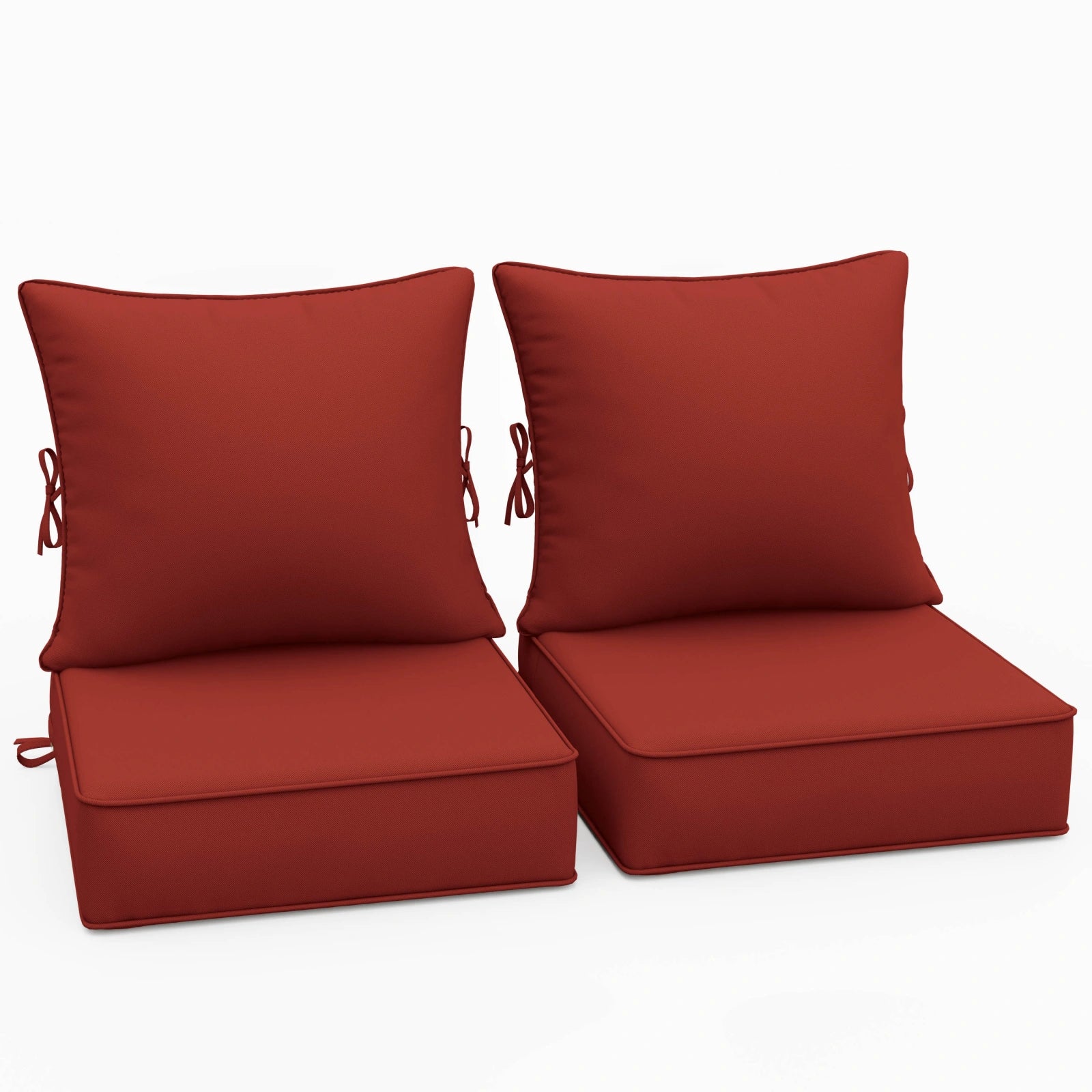 2 Pack Outdoor Deep Seat Cushion Pillow Set