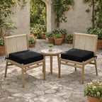 2 Pack Outdoor Seat Cushions Black