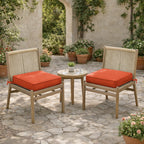 2 Pack Outdoor Seat Cushions Orange Red