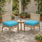 2 Pack Outdoor Seat Cushions Aqua Blue