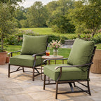 2 Pack Outdoor Deep Seat Cushion Pillow Set Light Green