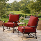 2 Pack Outdoor Deep Seat Cushion Pillow Set Terra Red