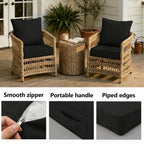 2 Pack Patio Cushion & Pillow Cover Set