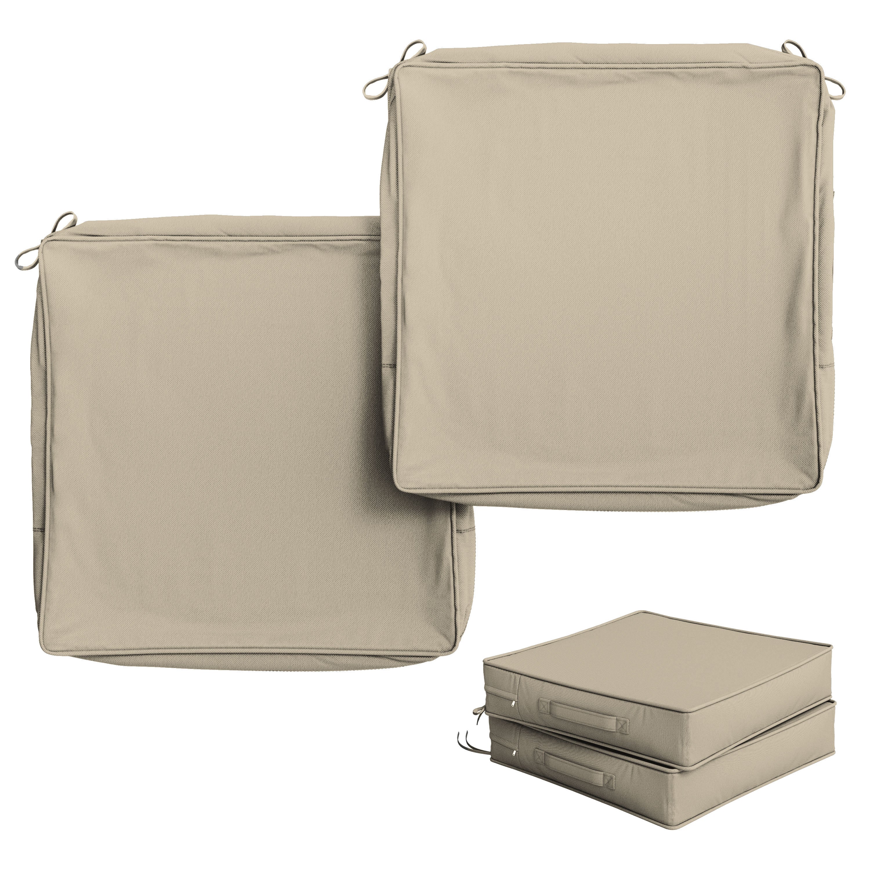 2 Pack Outdoor Seat Cushion Covers