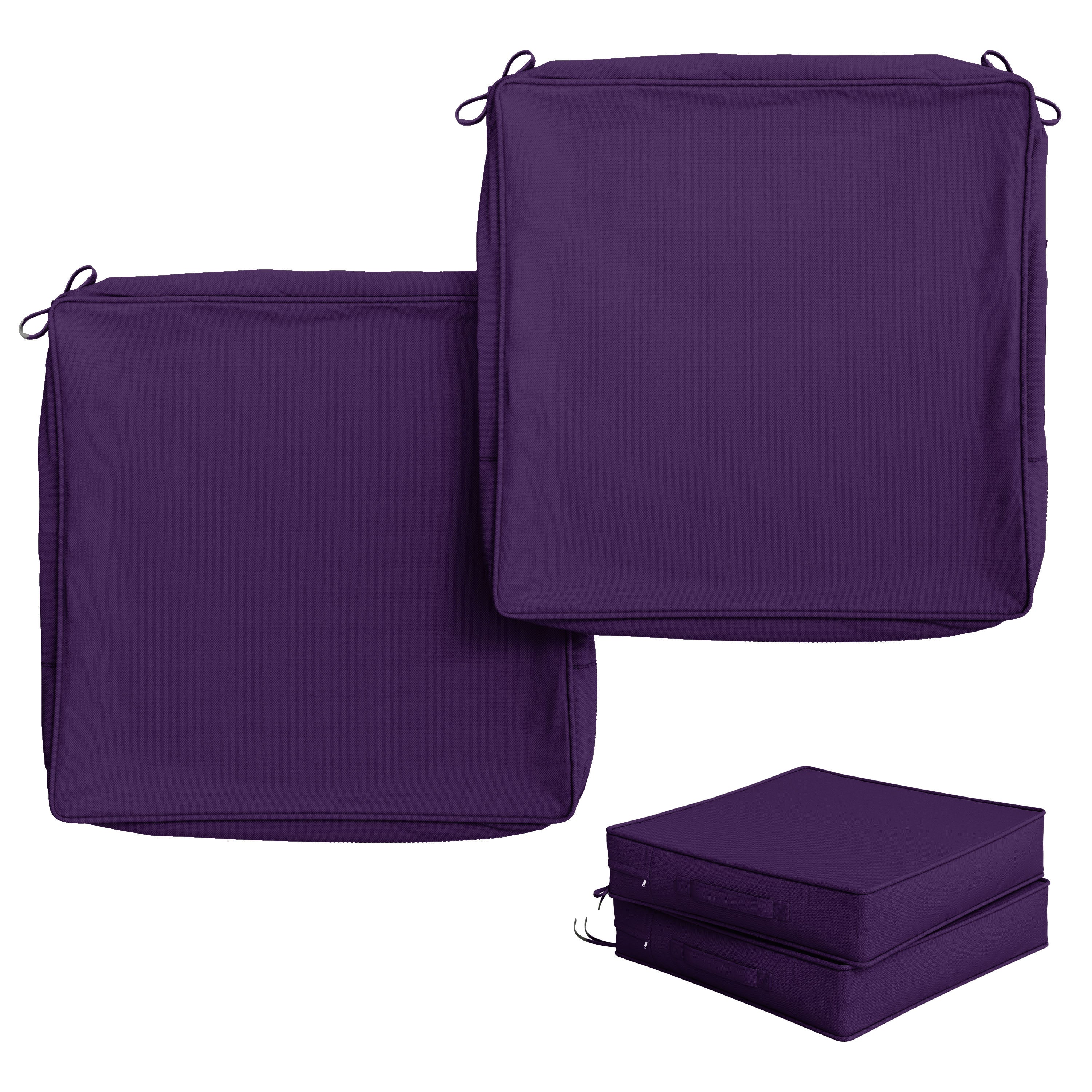 2 Pack Outdoor Seat Cushion Covers