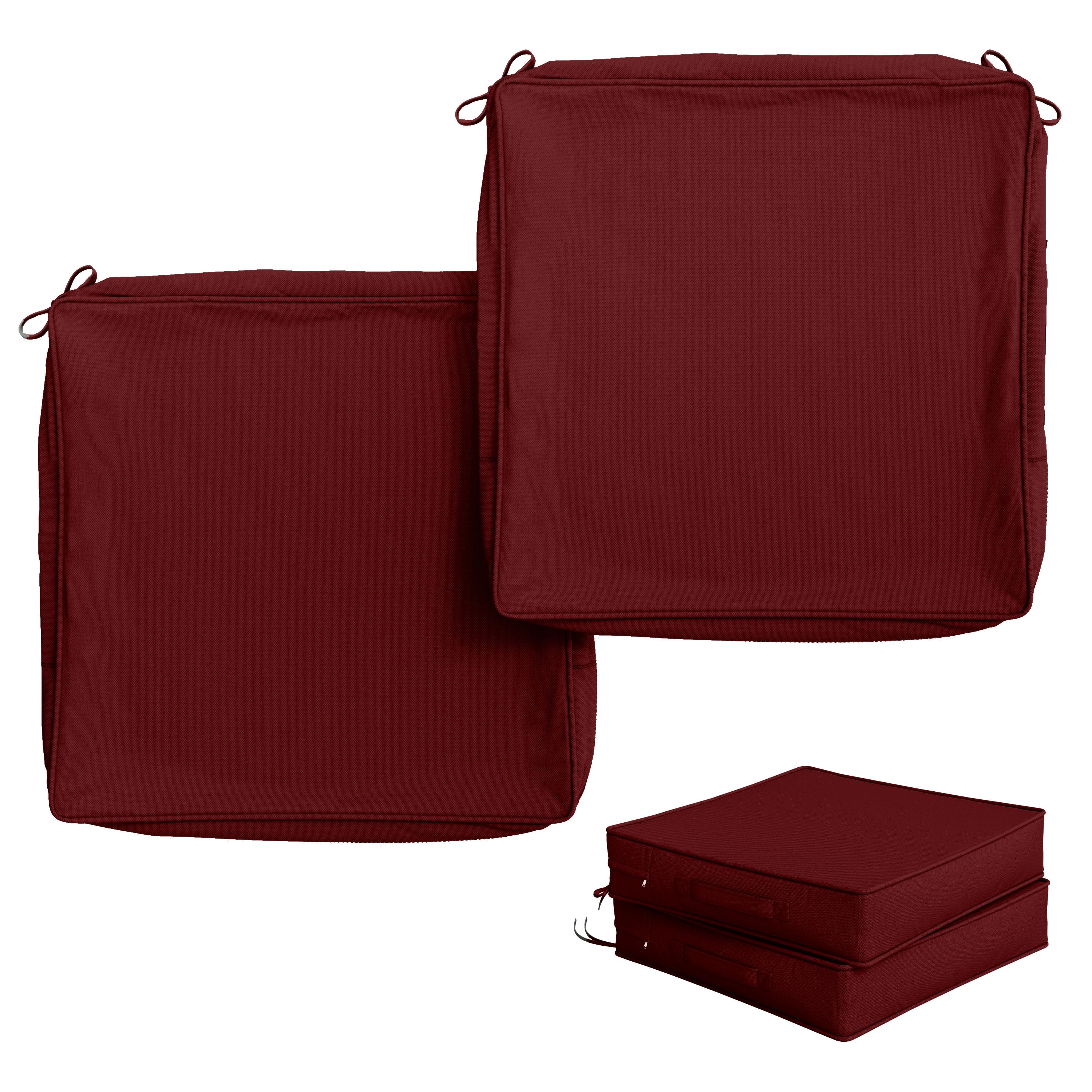 2 Pack Outdoor Seat Cushion Covers