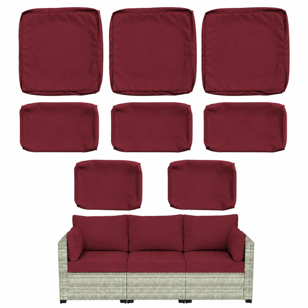 8 Piece Outdoor Patio Cushion Cover Set