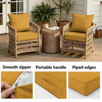 2 Pack Patio Cushion & Pillow Cover Set