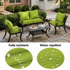 2 Pack Patio Cushion & Pillow Cover Set