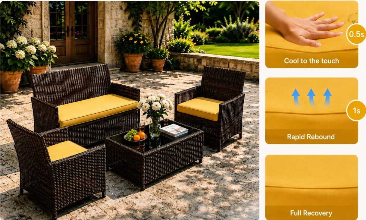 3PCS patio cushion covers Replacement Cushion Covers