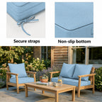 2 Pack Patio Cushion & Pillow Cover Set