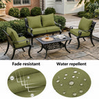 2 Pack Patio Cushion & Pillow Cover Set