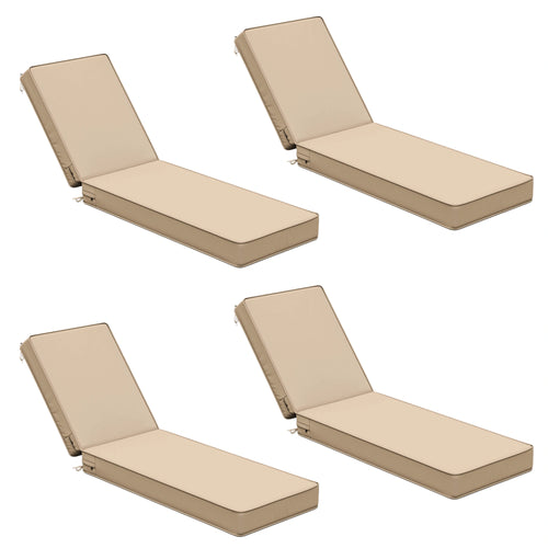 4 Pack Outdoor Chaise Lounge Cushions-