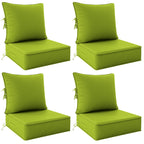 4 Pack Outdoor Deep Seat Cushion Pillow Set-