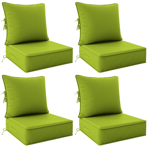 4 Pack Outdoor Deep Seat Cushion Pillow Set-