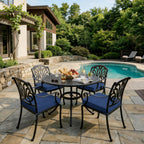 4 Pack Outdoor Seat Cushions-Blue