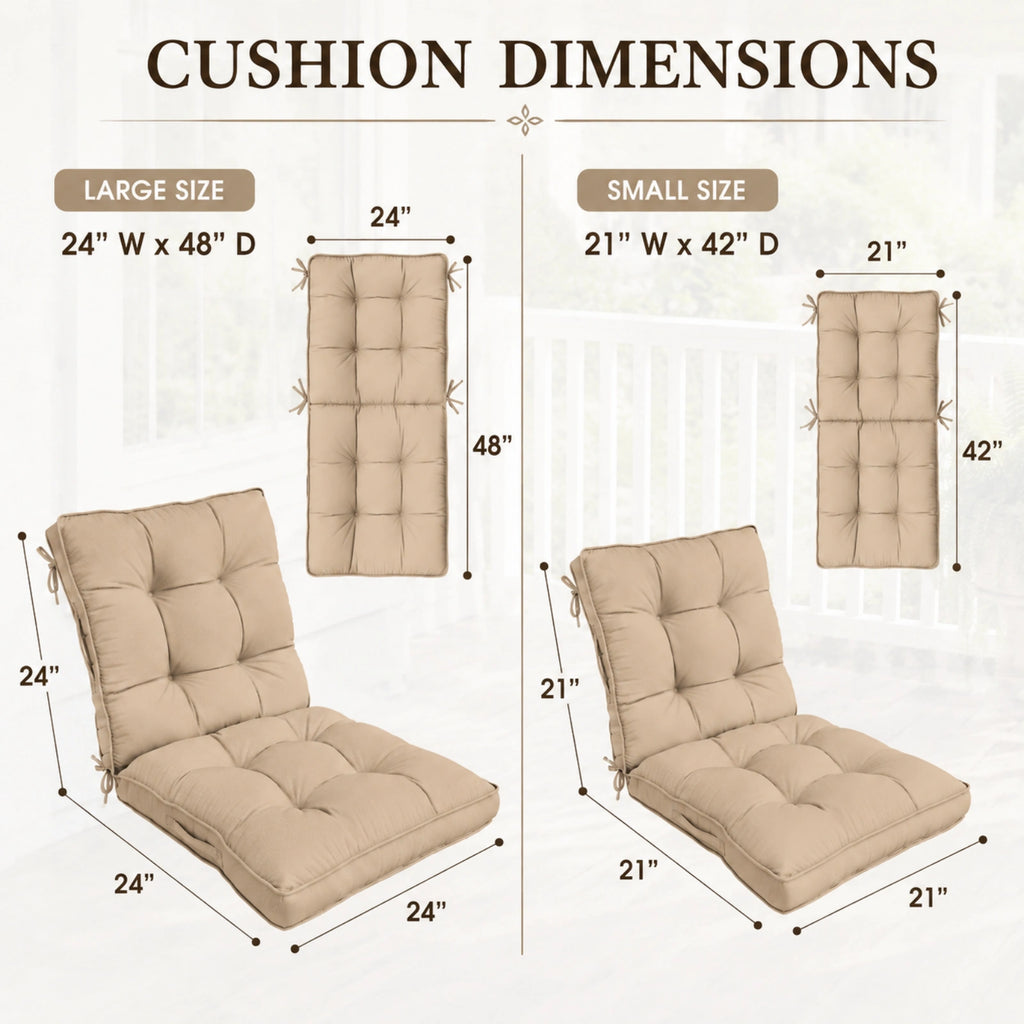4 Pack Patio High Back Replacement Cushions-