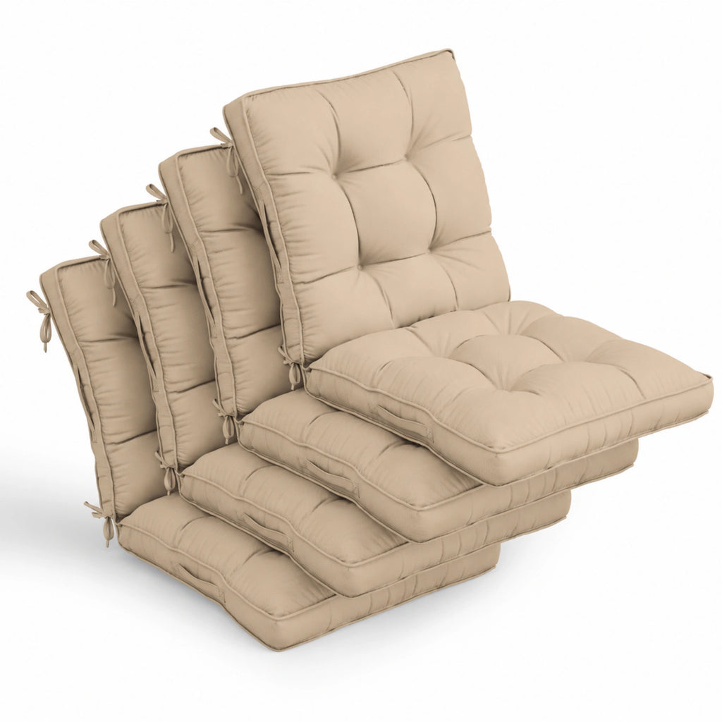 4 Pack Patio High Back Replacement Cushions-