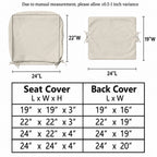 2 Pack Patio Cushion & Pillow Cover Set