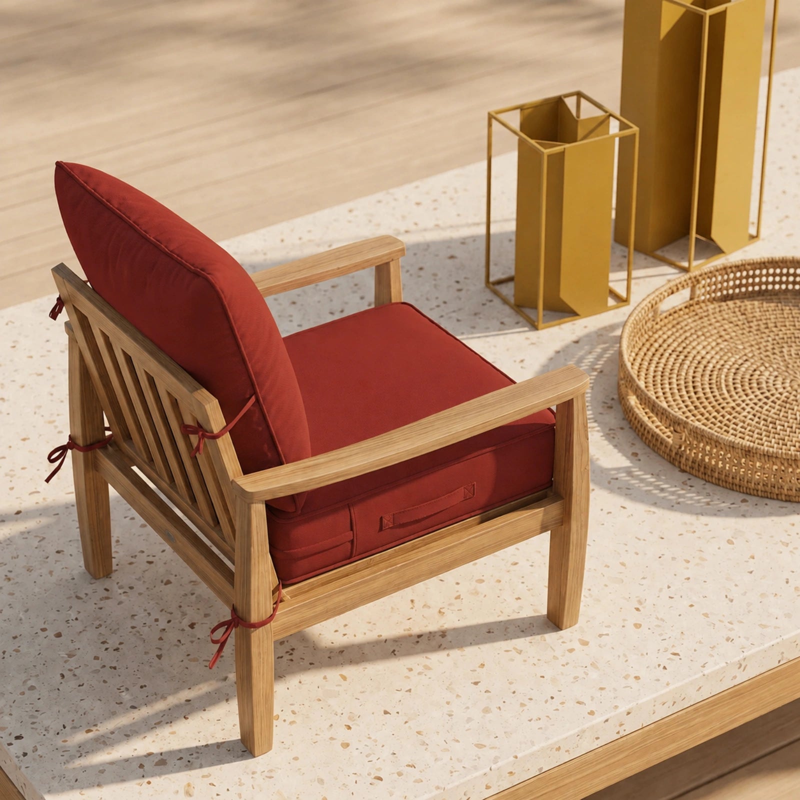 Outdoor Deep Seat Cushion Pillow Set