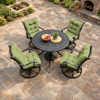 4 Pack Patio High Back Replacement Cushions Light Green 42 x 21 x 5 inch