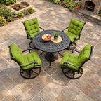 4 Pack Patio High Back Replacement Cushions Grass Green 42 x 21 x 5 inch