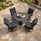 4 Pack Patio High Back Replacement Cushions Charcoal 42 x 21 x 5 inch