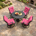 4 Pack Patio High Back Replacement Cushions Pink 42 x 21 x 5 inch