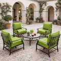 4 Pack Outdoor Deep Seat Cushion Pillow Set Grass Green